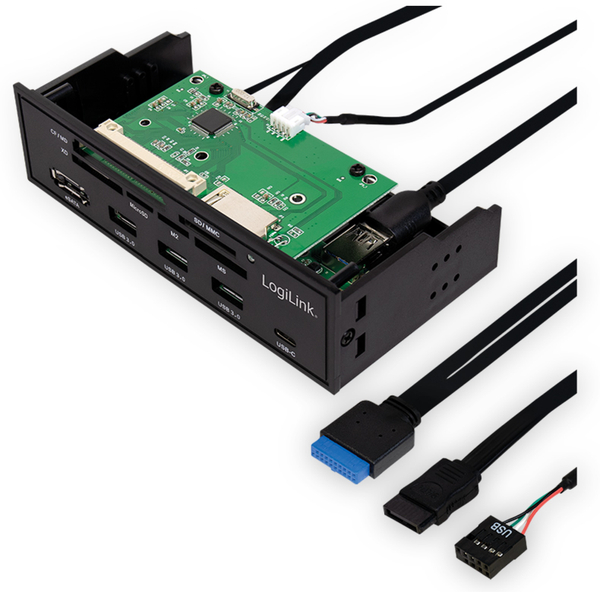 LOGILINK USB3.0 Einbau-Hub UA0341, mit Cardreader, 5,25&quot; - Produktbild 2