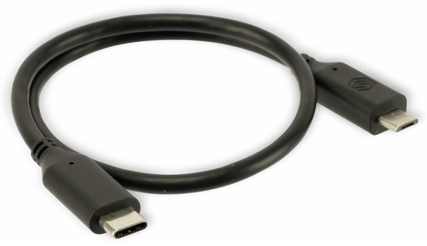 USB 2.0, Adapterladekabel, Typ C - Micro-B5 - Produktbild 2