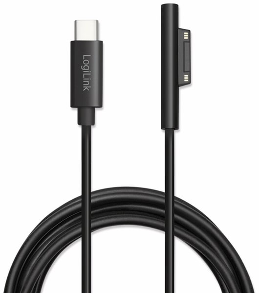 LOGILINK USB-C Ladekabel PA0224, 1,8 m, zu Microsoft Surface, schwarz - Produktbild 2
