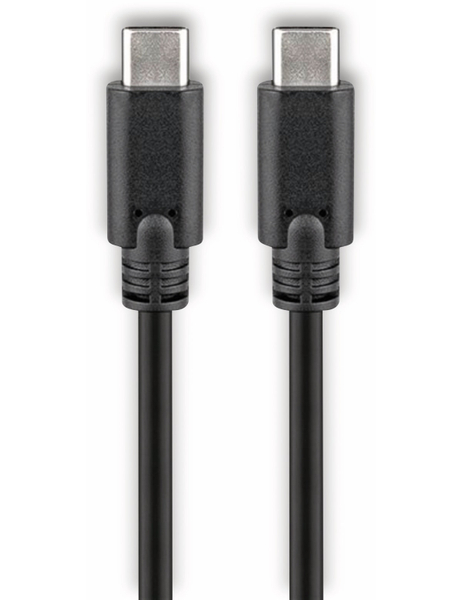 GOOBAY USB 3.2 Typ C Anschlusskabel 38873, C/C, 1 m, schwarz
