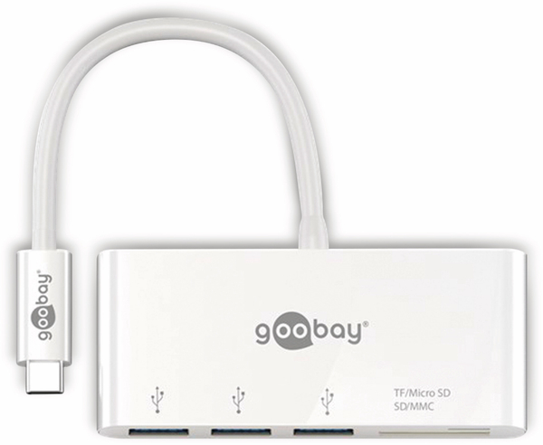GOOBAY USB-C Multiport-Adapter 62097, mit Kartenleser, 3xUSB, MircoSD, SD
