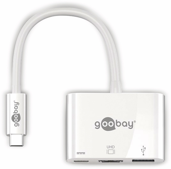 GOOBAY USB-C Multiport-Adapter 62104, HDMI, PD, weiß