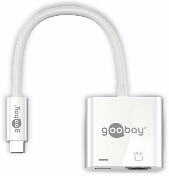 GOOBAY USB-C Adapter 62110, HDMI 4Kx2k@60 Hz, PD, weiß