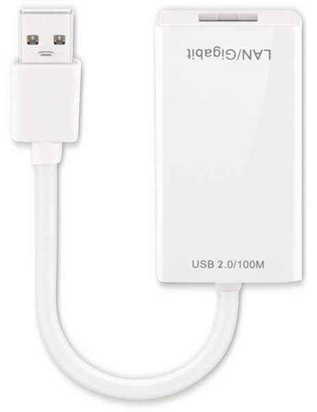 GOOBAY USB 2.0 Konverter 95035, RJ45 Fast Ethernet, weiß