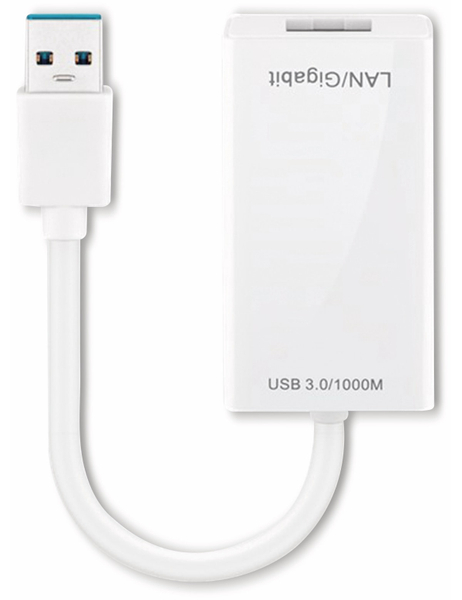 GOOBAY USB 3.0 Konverter 95442, RJ45 Gigabit Ethernet, weiß