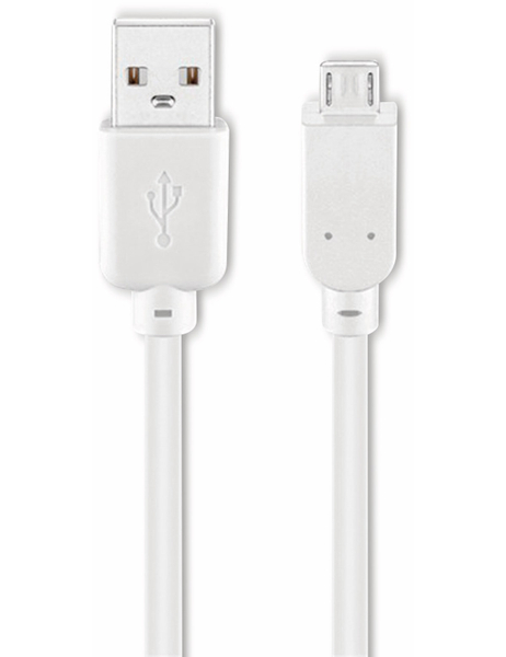 GOOBAY USB 2.0 Hi-Speed Anschlusskabel A/Micro-B 95143, 1,8 m, weiß