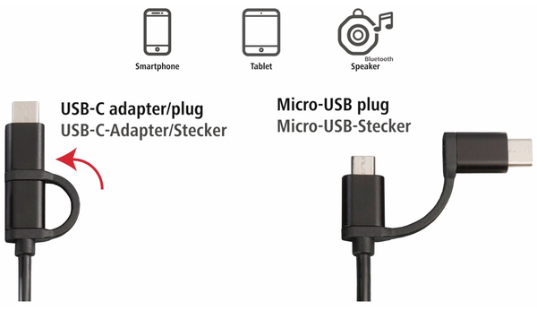 Hama 4in1 USB-Ladekabel 1 m - Produktbild 3