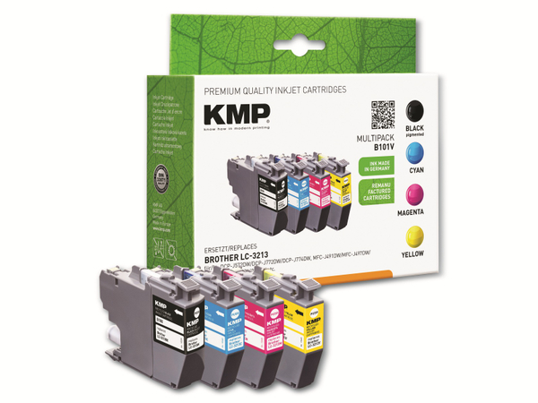 KMP Tintenmultipack B101V, ersetzt Brother LC3213VAL