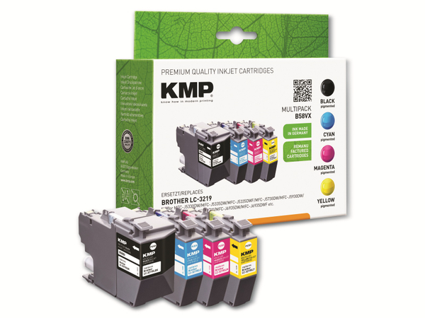 KMP Tintenmultipack B54VX, ersetzt Brother LC-3219XL BK/C/M/Y