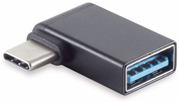USB-C Adapter zu USB-A, 90°, OTG