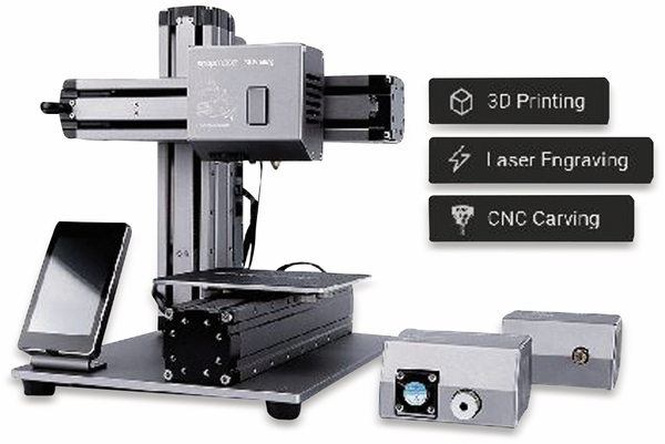 3-in-1 3D Drucker, Laser, Fräse und Gehäuse