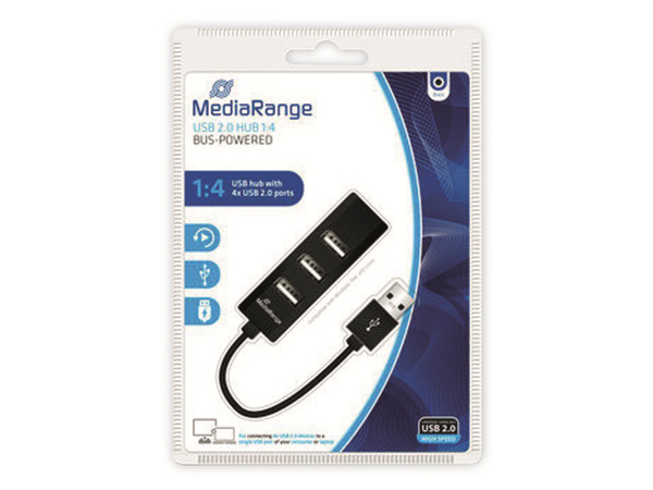 MEDIARANGE USB2.0 Hub MRCS502. 4-port - Produktbild 2