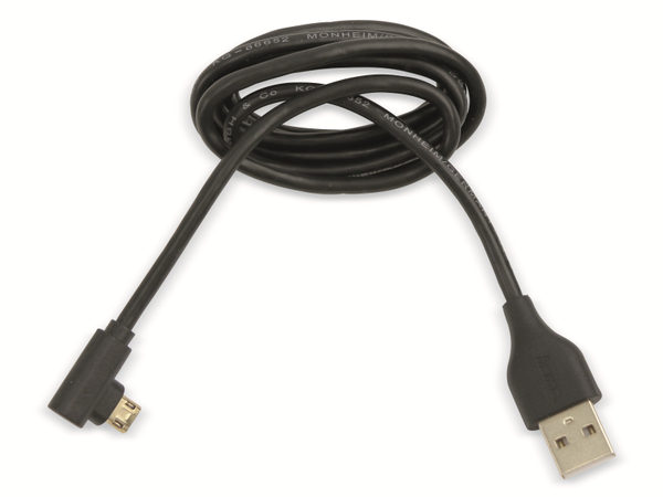 Hama USB 2.0 Kabel 54545, 1 m, USB-A/Micro-USB, abgewinkelt