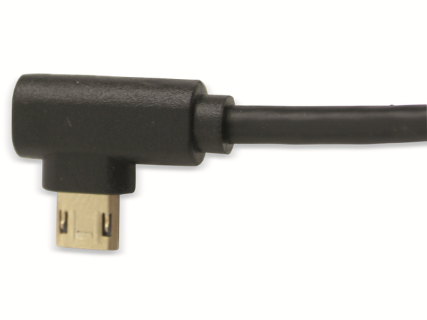 Hama USB 2.0 Kabel 54545, 1 m, USB-A/Micro-USB, abgewinkelt - Produktbild 4
