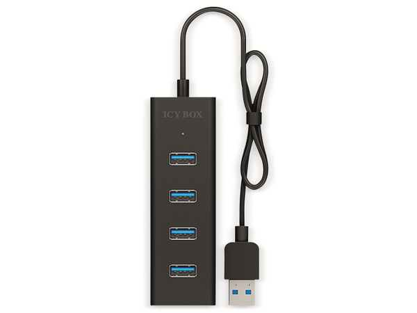 ICY BOX USB-Hub IB-HUB1409-U3, 4-port, Alumnium, schwarz - Produktbild 2
