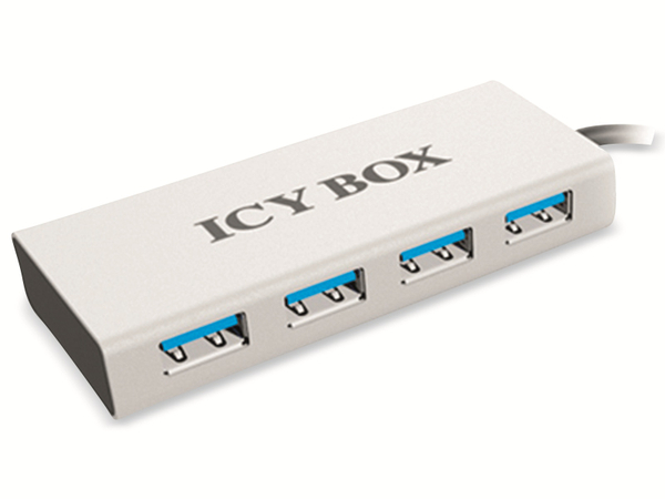 ICY BOX USB-Hub IB-AC6104, USB 3.0, 4-port, Alu/Kunststoff - Produktbild 4