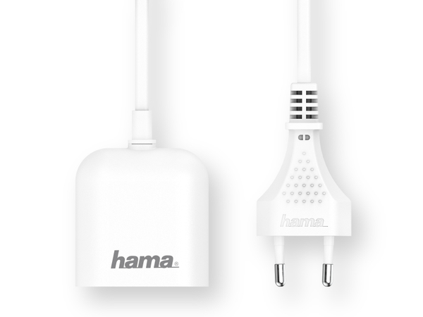 HAMA USB-Netzteil, 2x USB-Ausgänge, 1,9 m Kabel, weiß - Produktbild 2