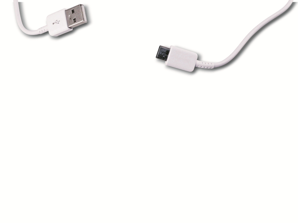 USB2.0 Kabel, A/Micro C, 1,1 m, weiß