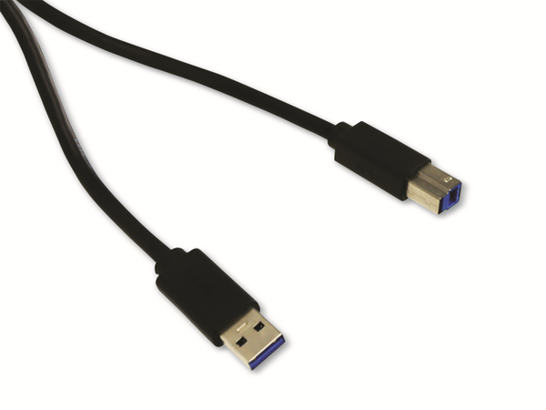 USB 3.0, Kabel, USB-A/USB-B, 1,7 m, schwarz - Produktbild 2