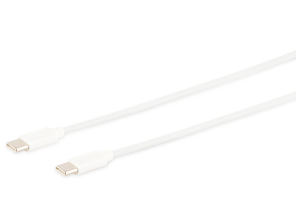 USB-C Ladekabel, 2.0, ABS, weiß, 0,5 m