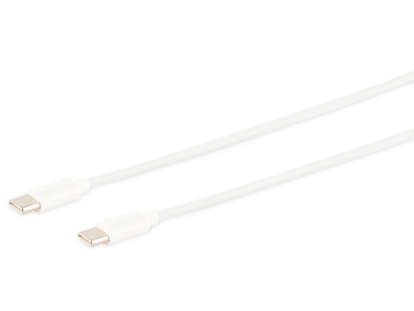 USB-C Ladekabel, 2.0, ABS, weiß, 2,0 m