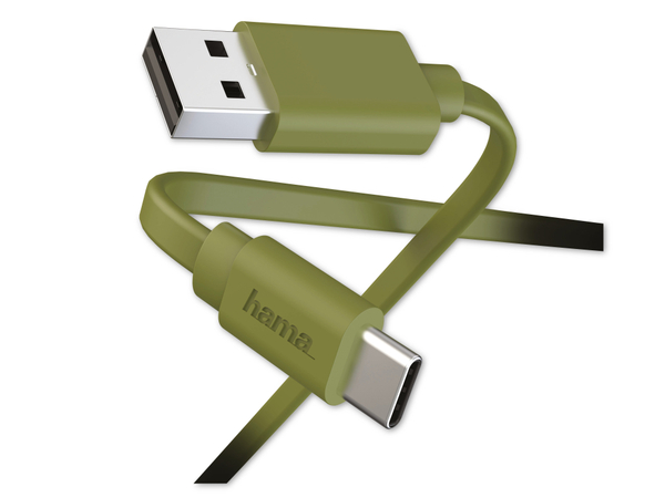 USB-Daten/Ladekabel HAMA 187231, USB-A/USB-C, 1 m, grün - Produktbild 2