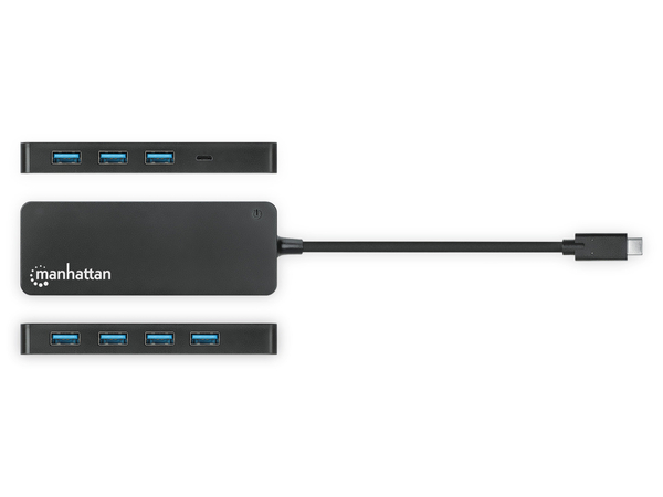 MANHATTAN USB 3.2 Hub, 7-Port, 1 Typ-C, schwarz - Produktbild 5