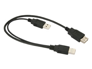 GOOBAY USB 2.0-Y-Stromversorgungskabel