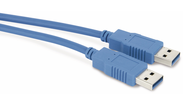 USB3.0 Anschlusskabel, A/A, 1 m, blau