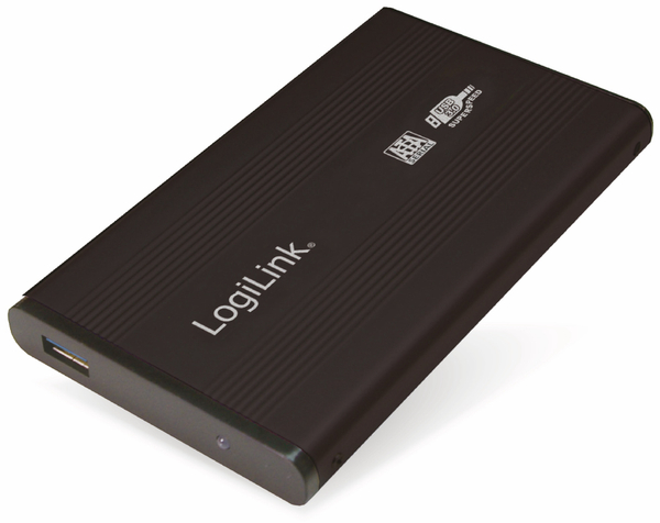 LOGILINK 6,35 cm (2,5&quot;) Festplatten-Gehäuse, USB 2.0 zu SATA, schwarz