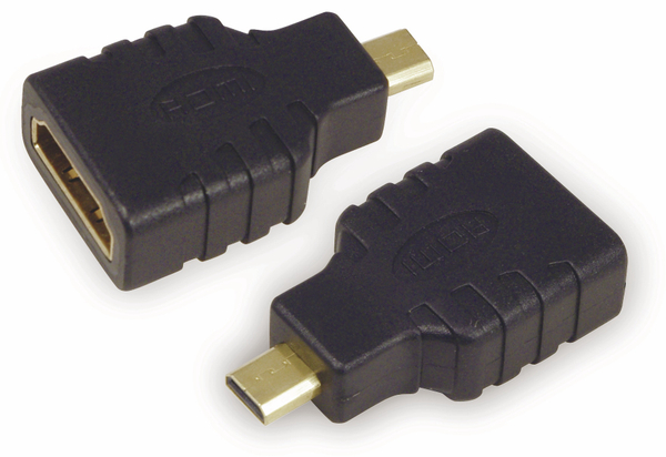 HDMI-Adapter, Typ A Buchse/Typ D Stecker, schwarz