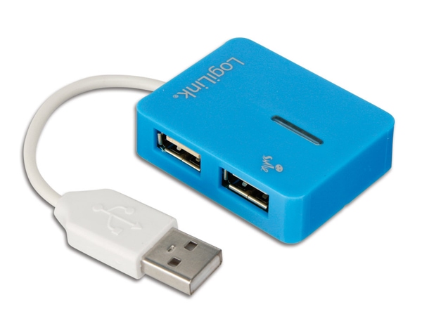 LogiLink USB-Hub Smile, blau