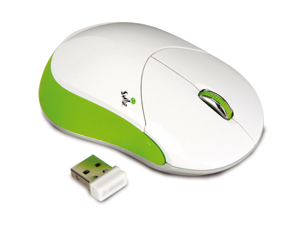 LogiLink Wireless Maus Smile, weiß/grün