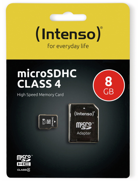 INTENSO MicroSDHC Card, 8 GB, - Produktbild 2