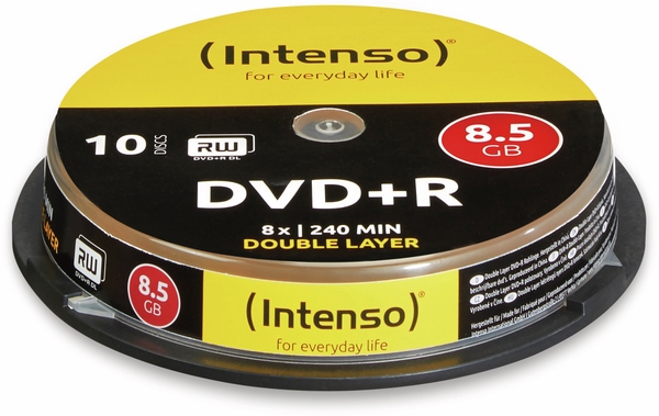 INTENSO DVD+R Spindel (DoubleLayer), 10 Stück