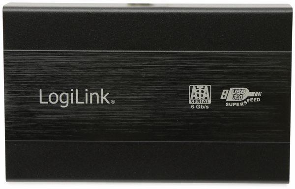 LOGILINK Festplatten-Gehäuse, 6,35 cm (2,5&quot;), USB 3.0/SATA, schwarz