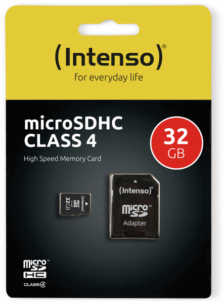 Intenso MicroSDHC Card, 32 GB, CLASS 4, INTENSO - Produktbild 2