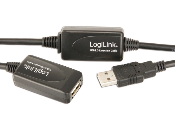 LogiLink USB 2.0 Repeater-Kabel, 15 m