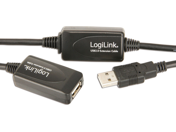 LogiLink USB 2.0 Repeater-Kabel, 25 m
