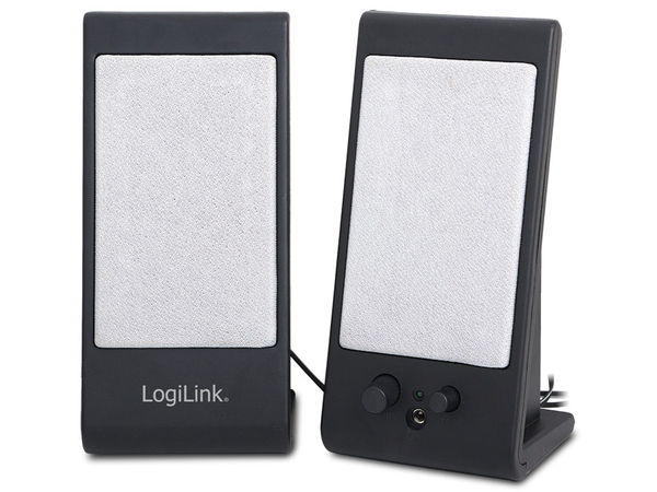 LogiLink Computer-Lautsprecher SP0025, schwarz/silber, USB-Power