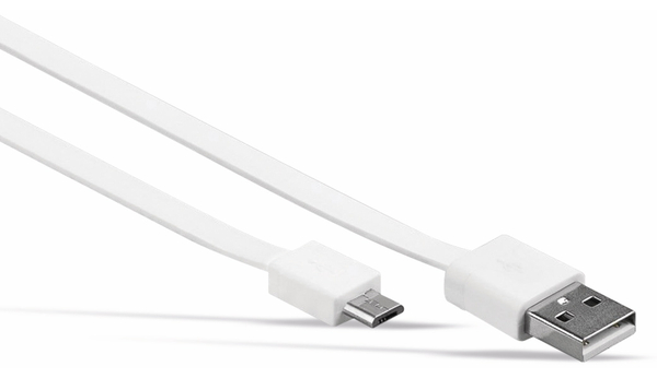 goobay USB 2.0 Flat-Kabel USB-A/Micro-USB, 1 m