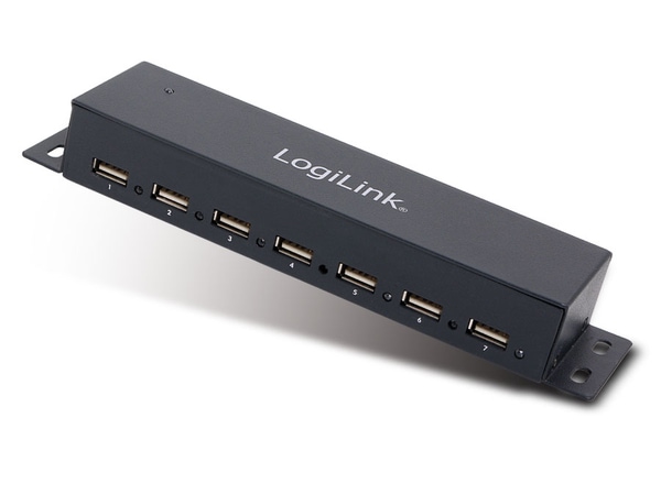 LOGILINK USB 2.0-Hub UA0148, 7-Port, Metall