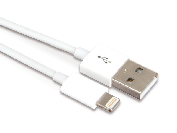GOOBAY USB-Daten/Ladekabel für iPhone, iPod und iPad, weiß