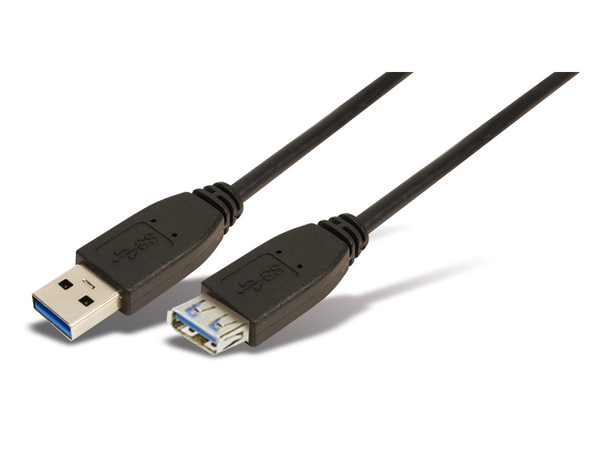 LOGILINK USB3.0-Verlängerungskabel, 1 m, schwarz, CU0041