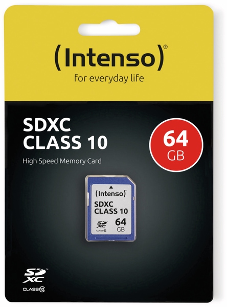 Intenso SDXC Card 3411490, 64 GB, Class 10 - Produktbild 2