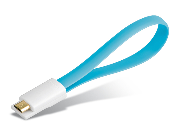 LogiLink USB 2.0 Kabel USB-A/Micro-USB, 0,2 m, blau