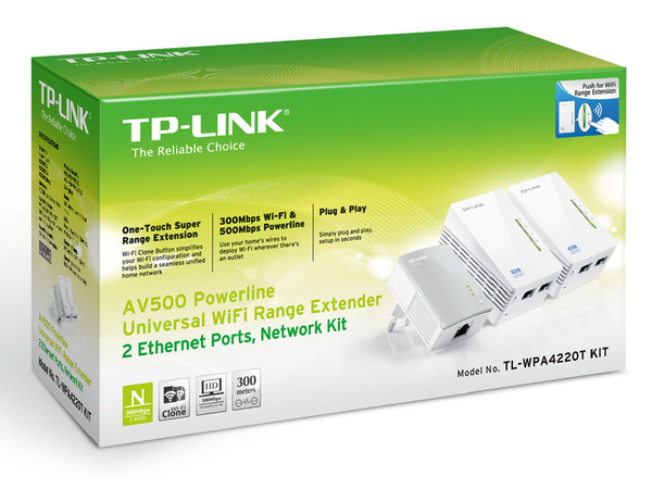 TP-Link Powerline-Kit mit WLAN-Extender TL-WPA4220TKIT, Triple-Kit - Produktbild 2