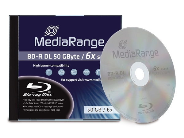 MEDIARANGE Blu-ray Disc BD-R 50 GB, Jewel Case