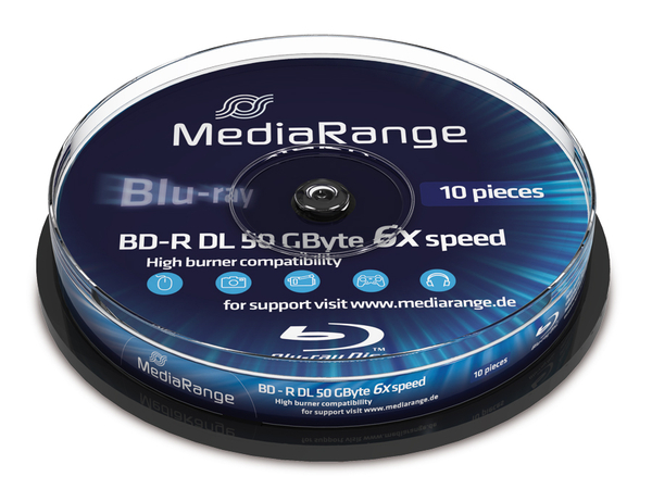 MEDIARANGE Blu-ray Disc BD-R 50 GB, Spindel, 10 Stück