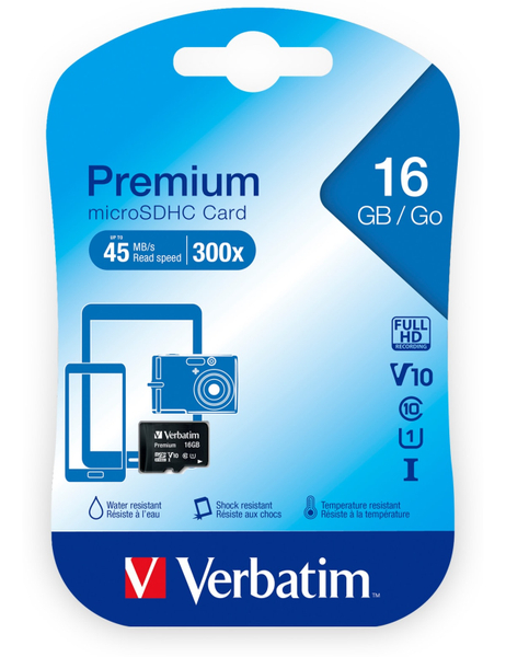 VERBATIM MicroSDHC Card 44010, 16 GB - Produktbild 2